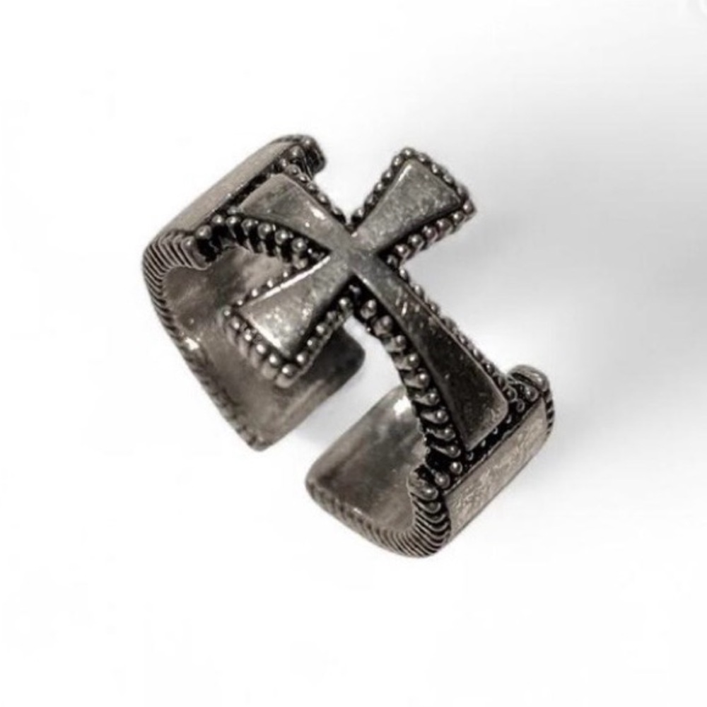 Silver Cross Design Ring